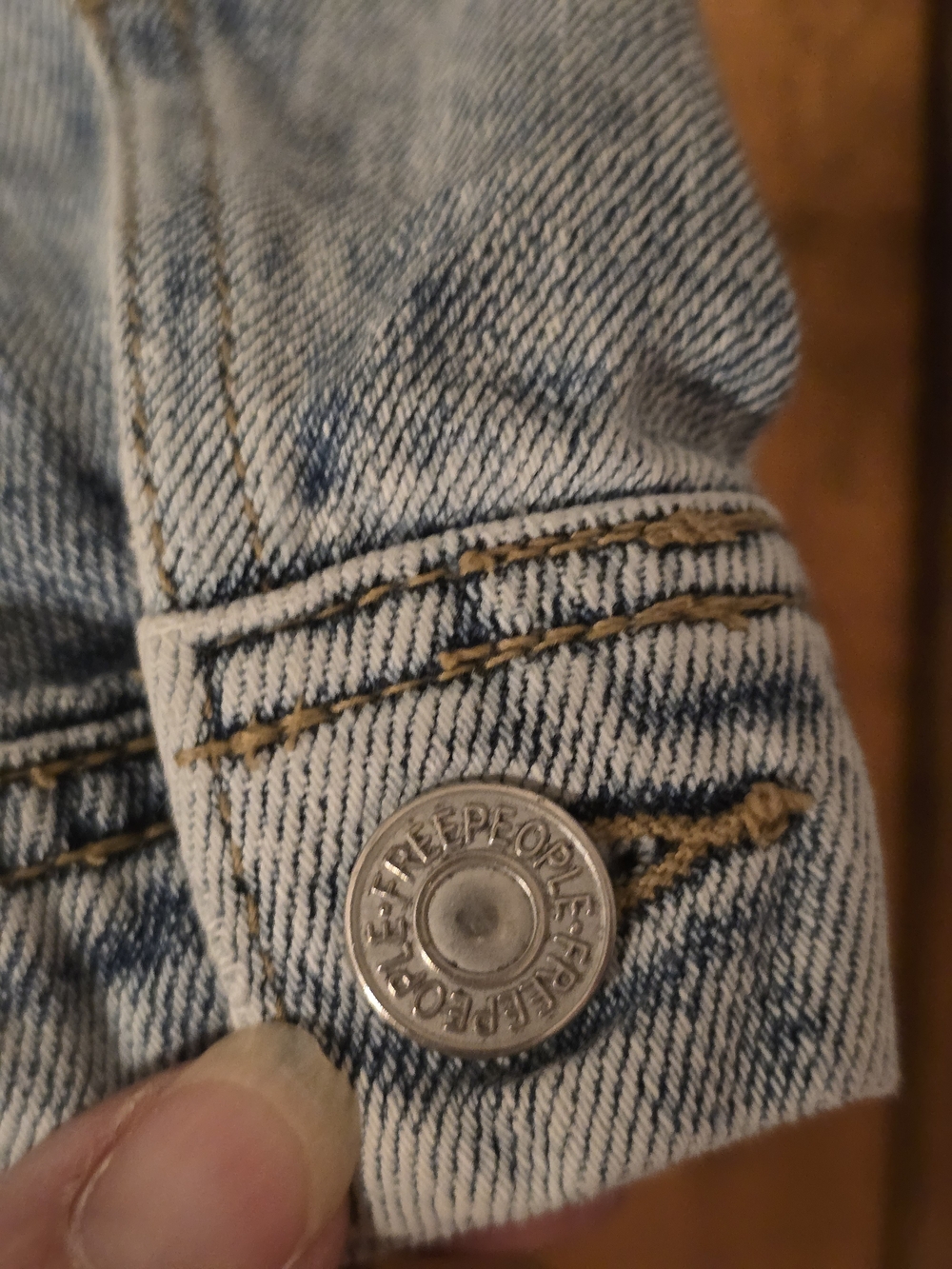 Free People Womens Light Blue Denim Jacket Size Small - Picture 4 of 7